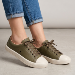 TÊNIS FEMININO CASUAL VERDE MILITAR - EDILEIA COSTA
