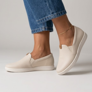 TÊNIS FEMININO ORTOPÉDICO SLIP ON OFF WHITE- MODARE