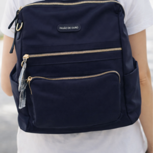 MOCHILA IMPERMEÁVEL AZUL MARINHO- PAVÃO DE OURO