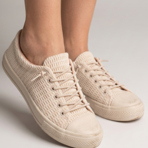 TÊNIS FEMININO CASUAL TRAMADO OFF WHITE - EDILEIA COSTA