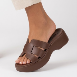 Tamanco Moleca Chocolate Plataforma Feminino Confortável