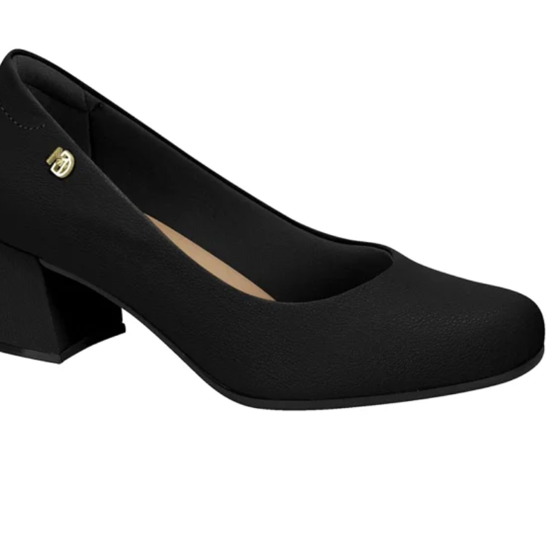 Scarpin Modare Preto Salto Médio 6cm Confortável Feminino - Imagem 3